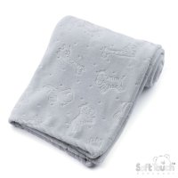 FBP305-G: Grey Animals Embossed Roll Wrap